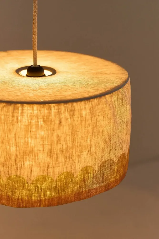 Abat-jours - Abat-jour pour suspension en lin français diam. 40 cm - Vibes - NOBODINOZ