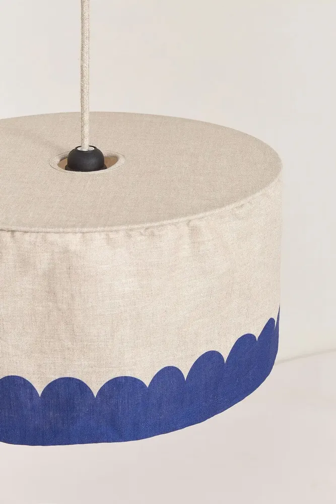 Abat-jours - Abat-jour pour suspension en lin français diam. 40 cm - Vibes - NOBODINOZ