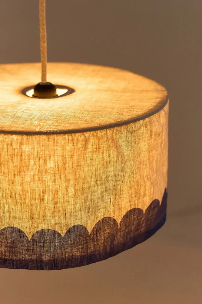 Abat-jours - Abat-jour pour suspension en lin français diam. 40 cm - Vibes - NOBODINOZ