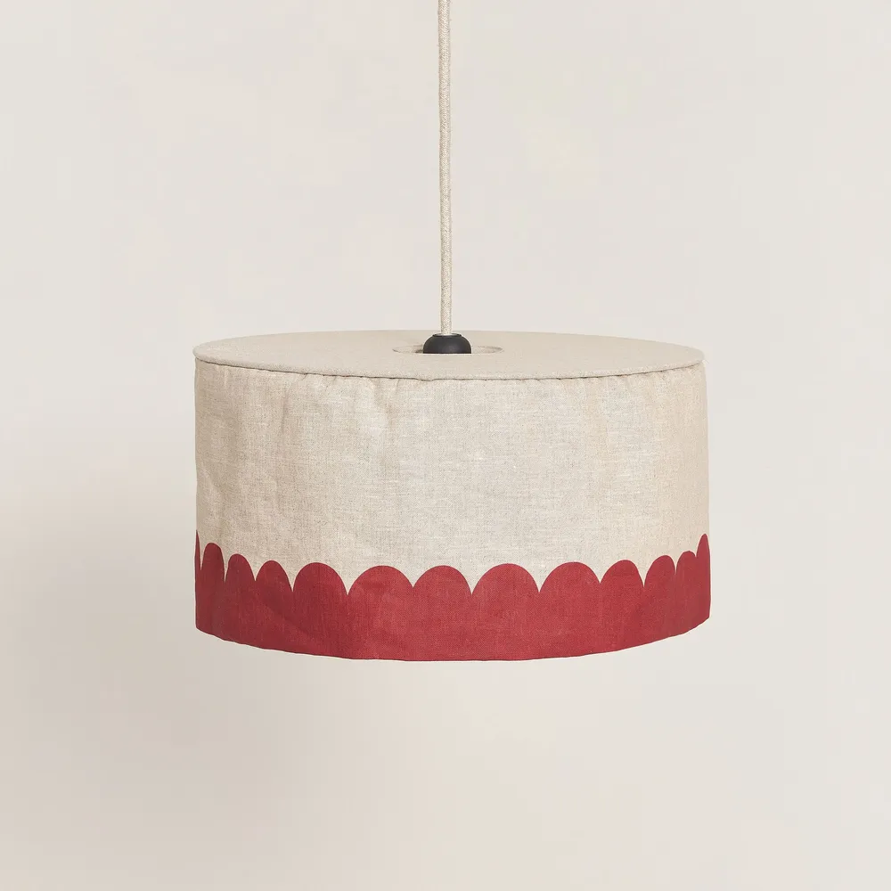 Abat-jours - Abat-jour pour suspension en lin français diam. 40 cm - Vibes - NOBODINOZ