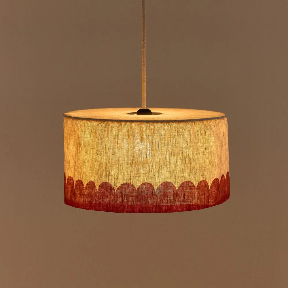 Abat-jours - Abat-jour pour suspension en lin français diam. 40 cm - Vibes - NOBODINOZ