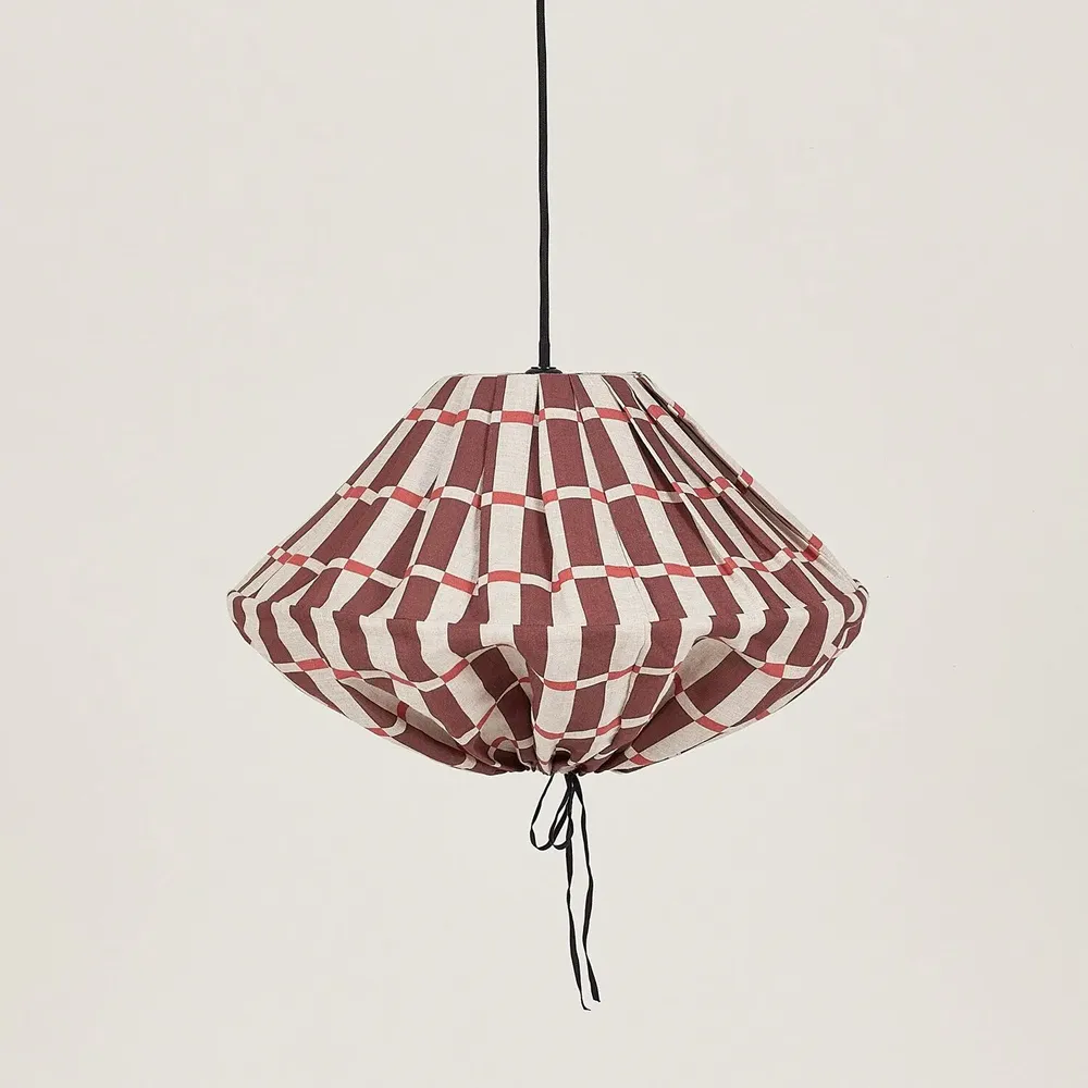 Abat-jours - Abat-jour pour suspension en lin français diam. 50cm Yumi - NOBODINOZ