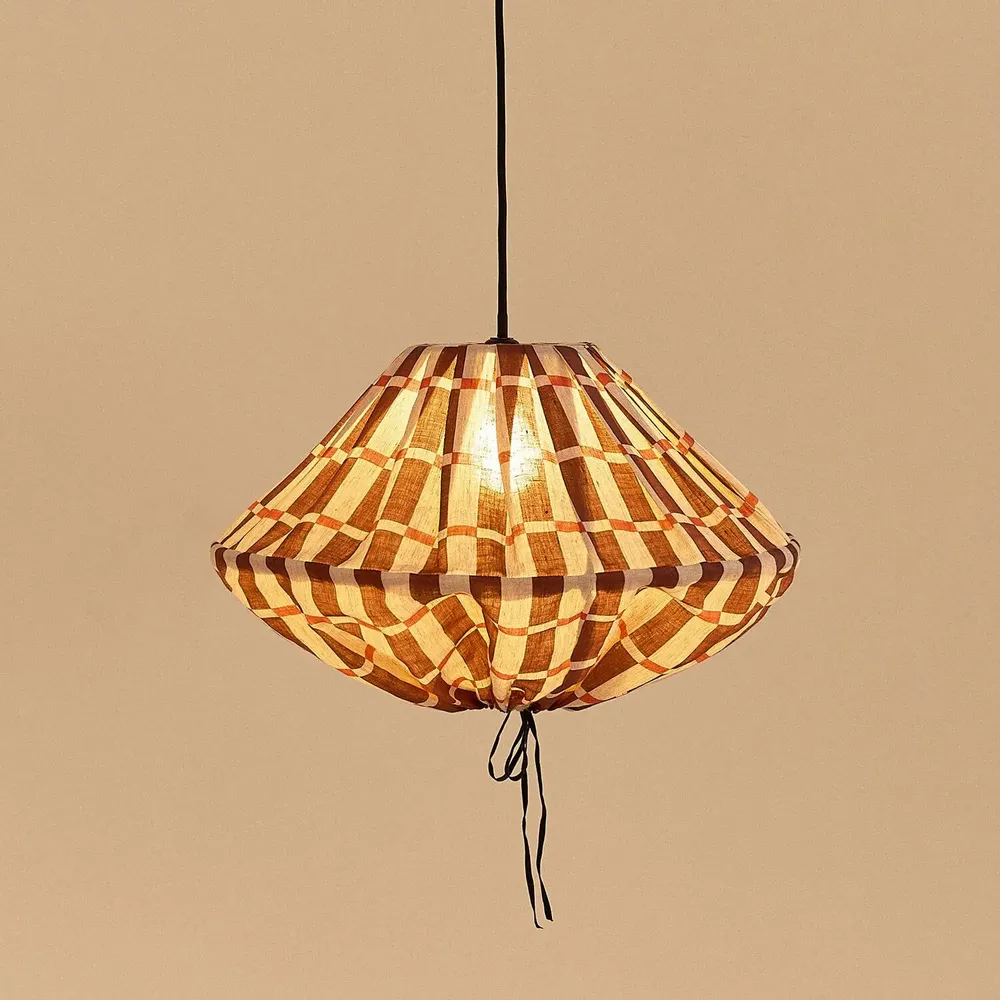 Abat-jours - Abat-jour pour suspension en lin français diam. 50cm Yumi - NOBODINOZ