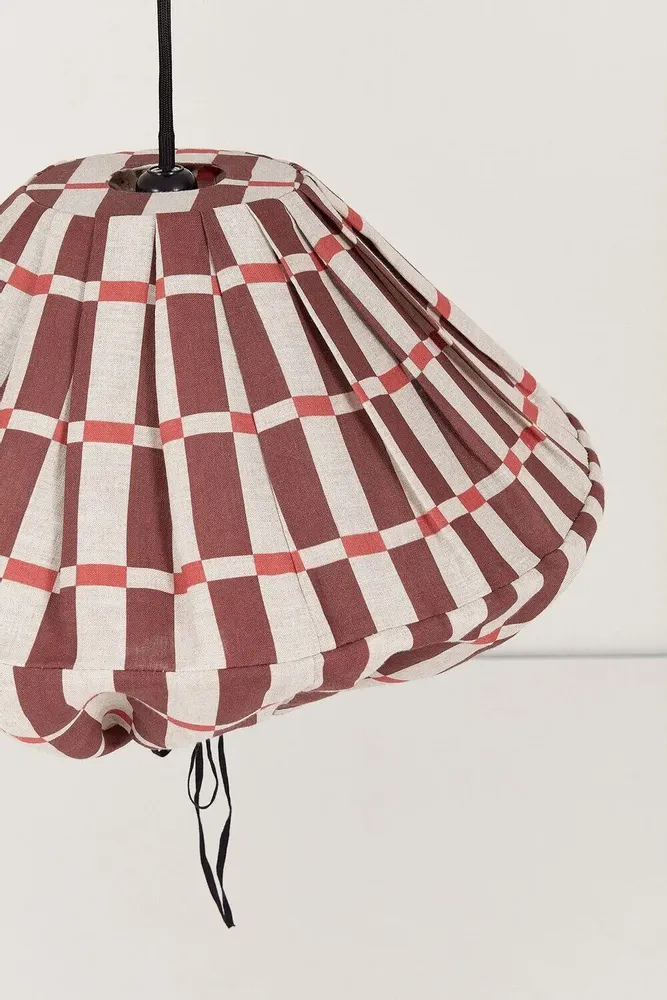 Abat-jours - Abat-jour pour suspension en lin français diam. 50cm Yumi - NOBODINOZ