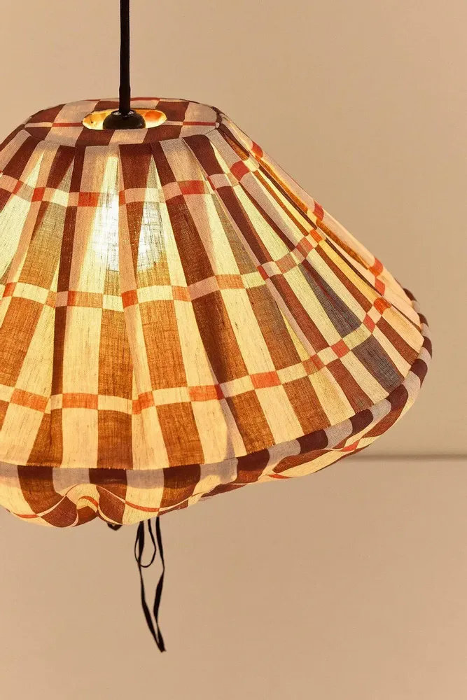 Abat-jours - Abat-jour pour suspension en lin français diam. 50cm Yumi - NOBODINOZ