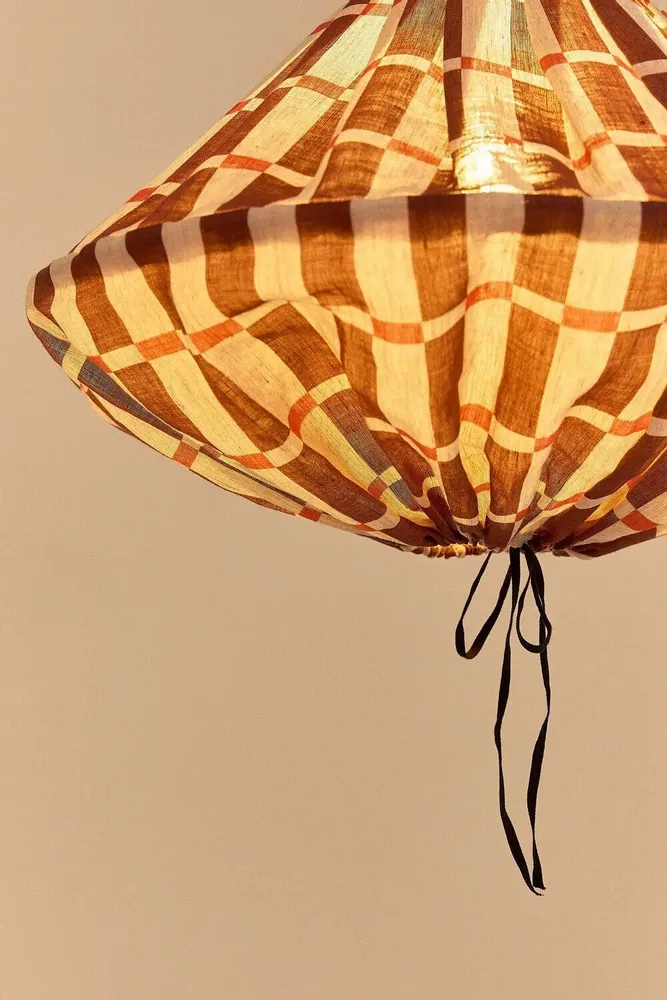 Abat-jours - Abat-jour pour suspension en lin français diam. 50cm Yumi - NOBODINOZ