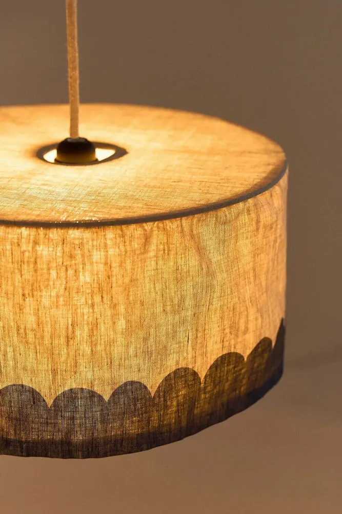 Abat-jours - Abat-jour pour suspension en lin français diam. 40 cm - Vibes - NOBODINOZ