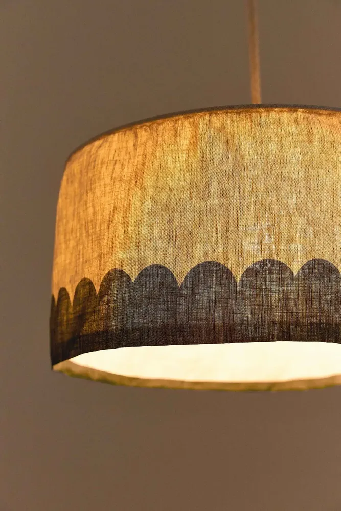 Abat-jours - Abat-jour pour suspension en lin français diam. 40 cm - Vibes - NOBODINOZ