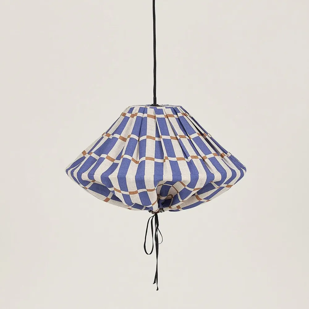 Abat-jours - Abat-jour pour suspension en lin français diam. 50cm Yumi - NOBODINOZ