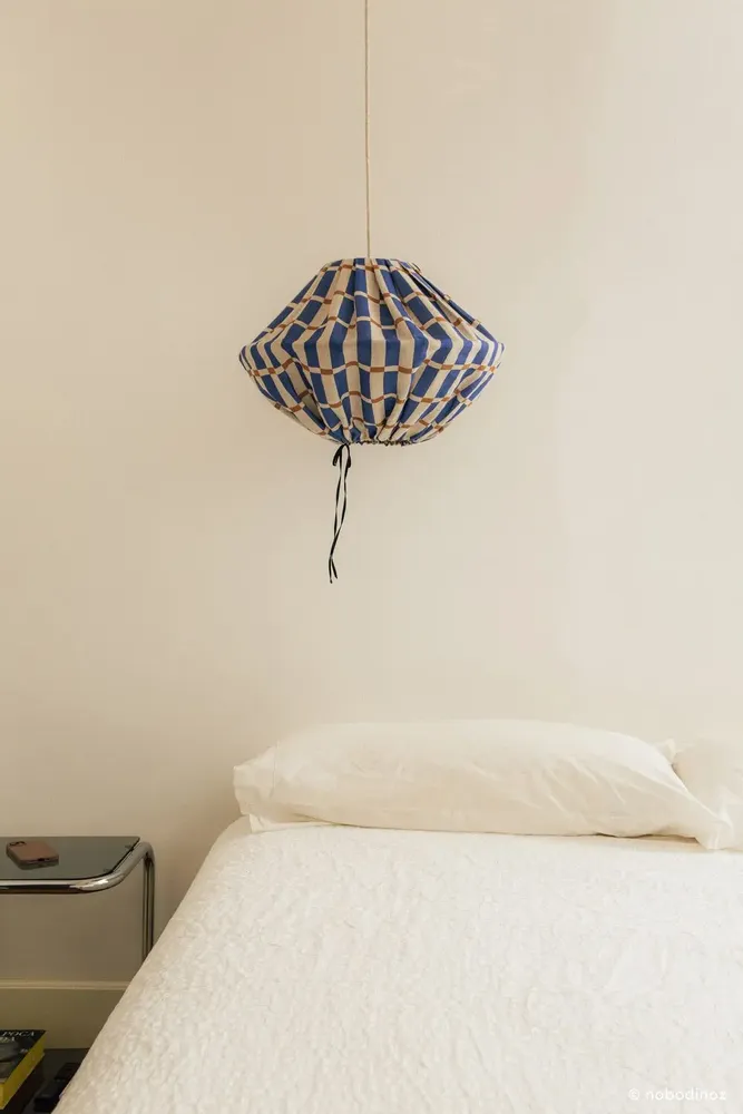 Abat-jours - Abat-jour pour suspension en lin français diam. 50cm Yumi - NOBODINOZ