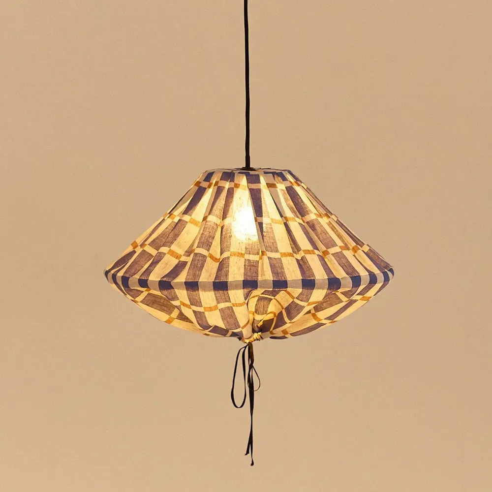 Abat-jours - Abat-jour pour suspension en lin français diam. 50cm Yumi - NOBODINOZ