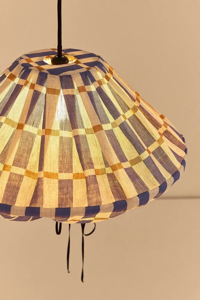 Abat-jours - Abat-jour pour suspension en lin français diam. 50cm Yumi - NOBODINOZ