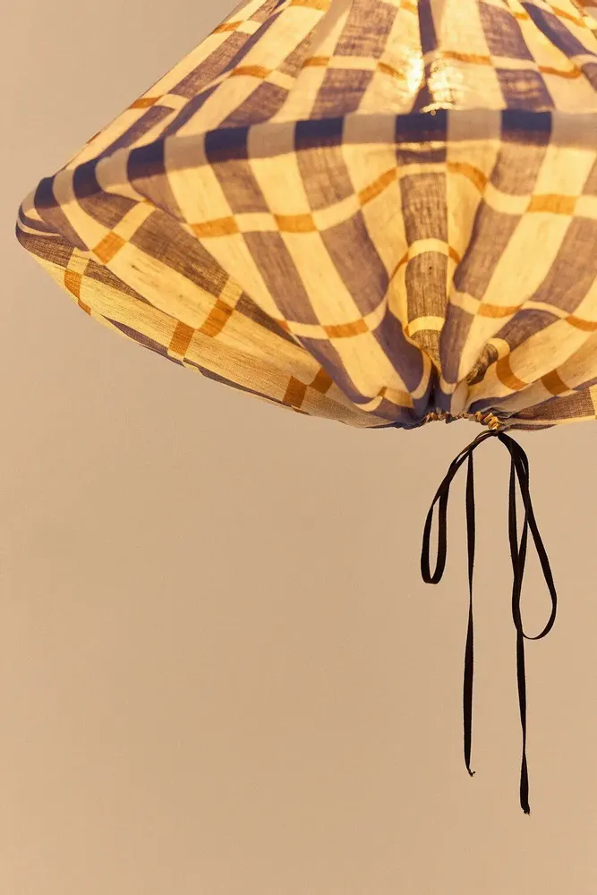 Abat-jours - Abat-jour pour suspension en lin français diam. 50cm Yumi - NOBODINOZ