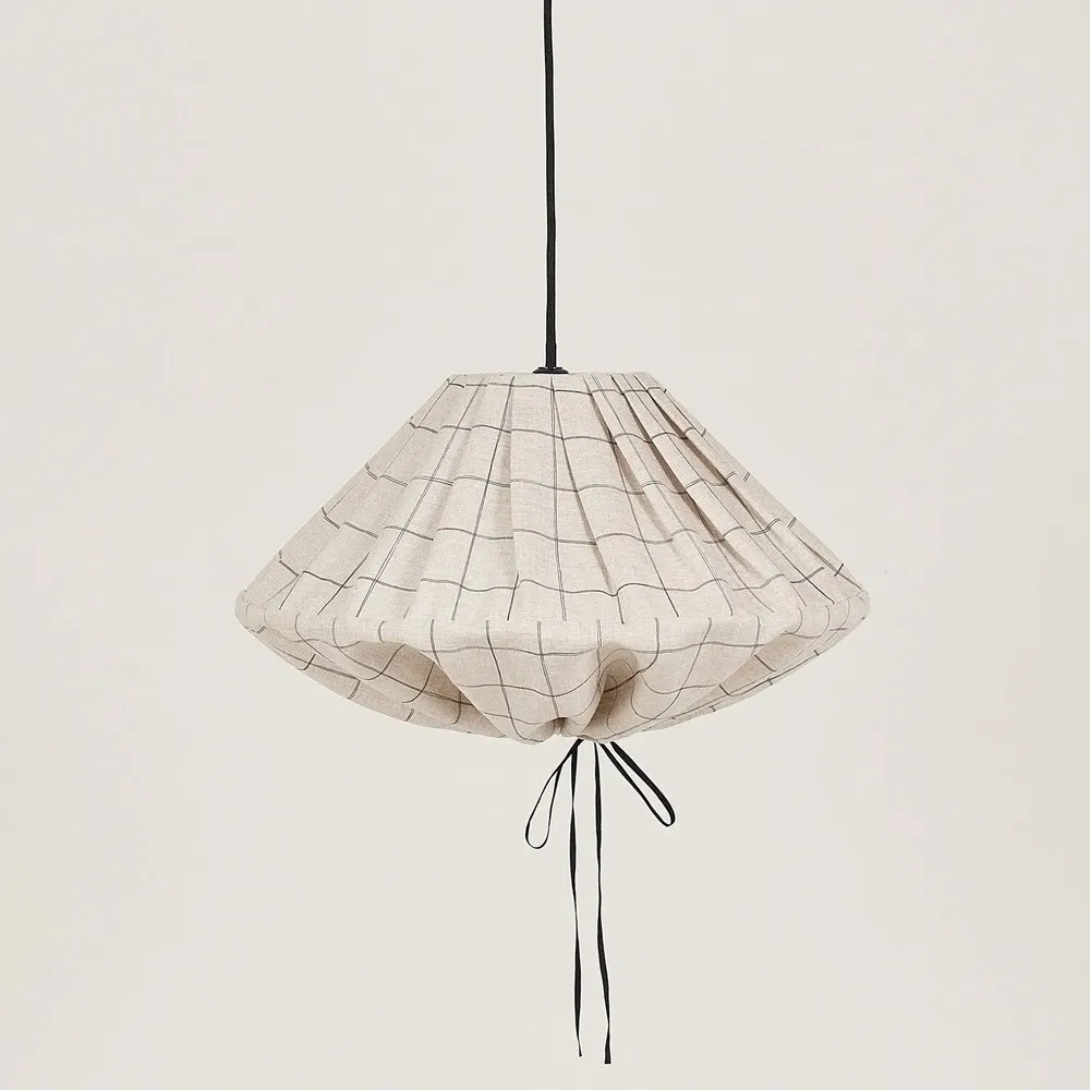 Abat-jours - Abat-jour pour suspension en lin français diam. 50cm Yumi - NOBODINOZ