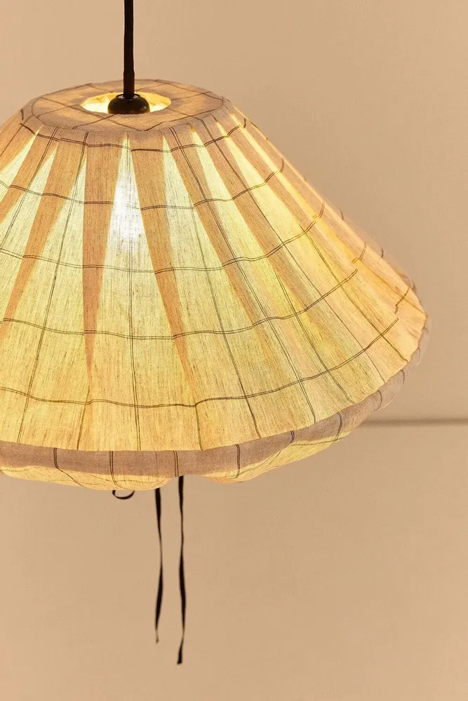 Abat-jours - Abat-jour pour suspension en lin français diam. 50cm Yumi - NOBODINOZ