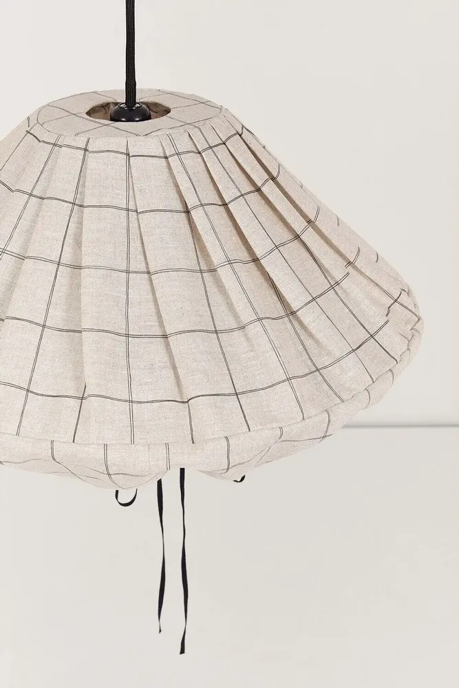 Abat-jours - Abat-jour pour suspension en lin français diam. 50cm Yumi - NOBODINOZ