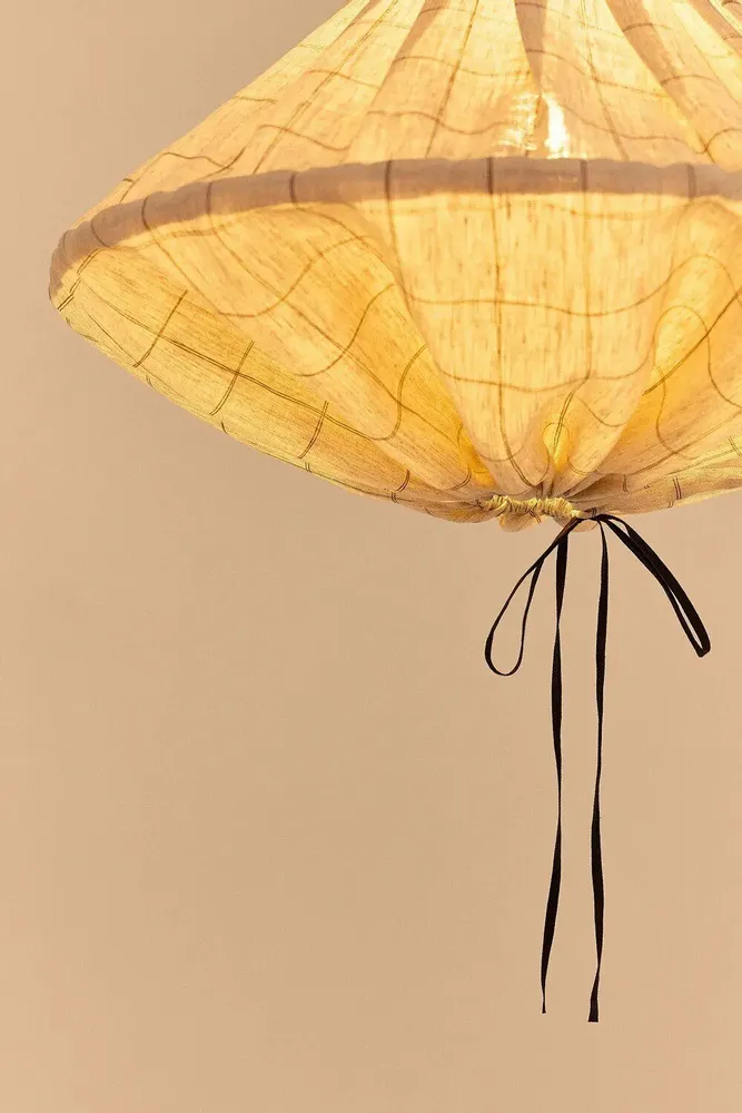 Abat-jours - Abat-jour pour suspension en lin français diam. 50cm Yumi - NOBODINOZ