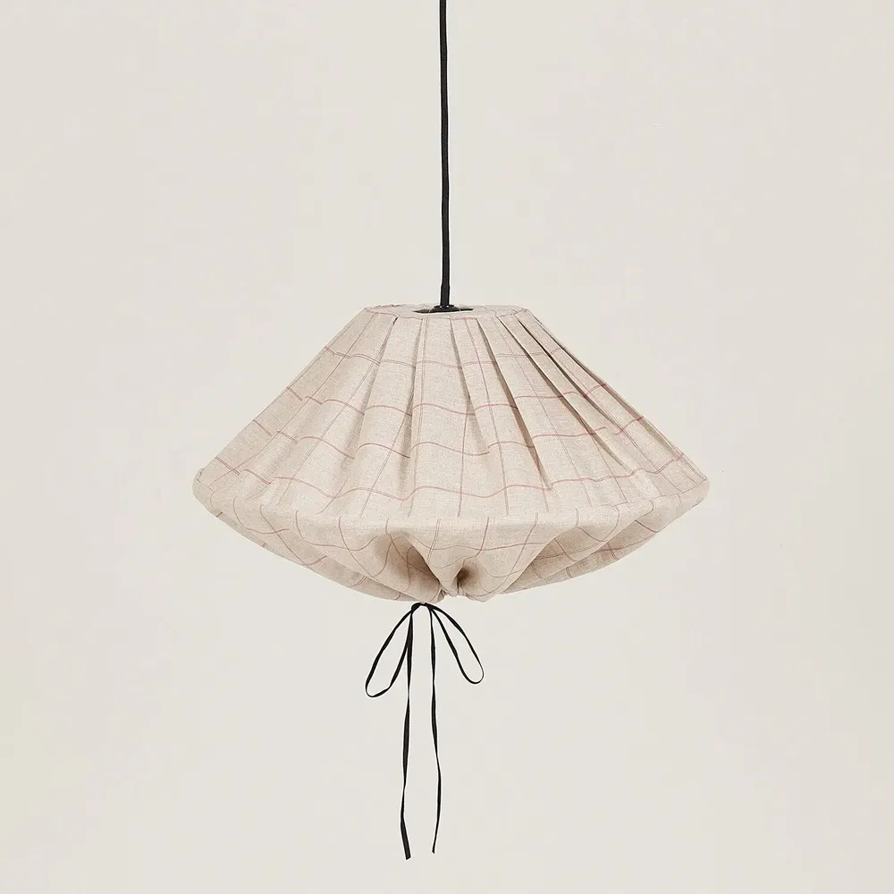 Abat-jours - Abat-jour pour suspension en lin français diam. 50cm Yumi - NOBODINOZ