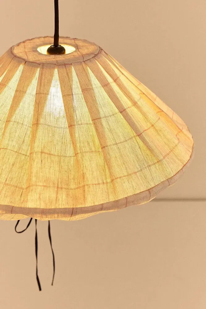 Abat-jours - Abat-jour pour suspension en lin français diam. 50cm Yumi - NOBODINOZ