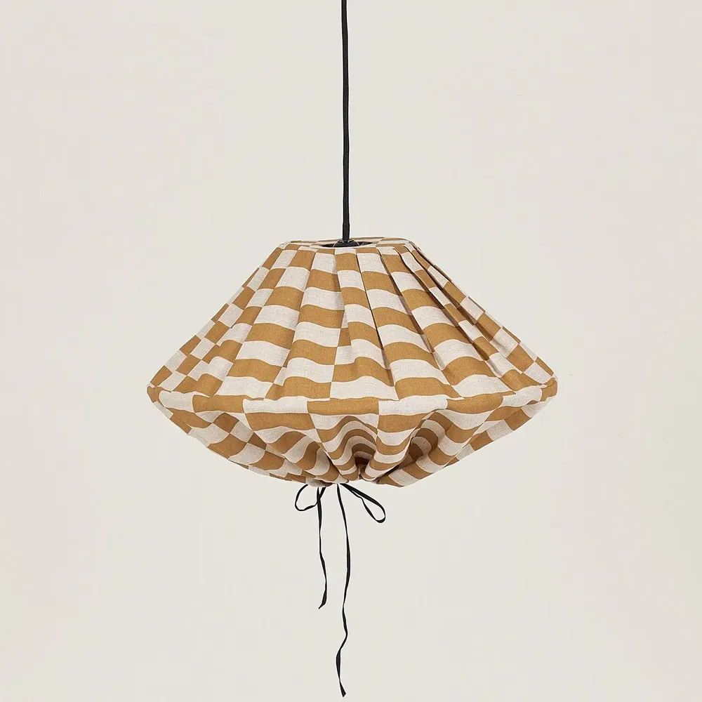 Abat-jours - Abat-jour pour suspension en lin français diam. 50cm Yumi - NOBODINOZ