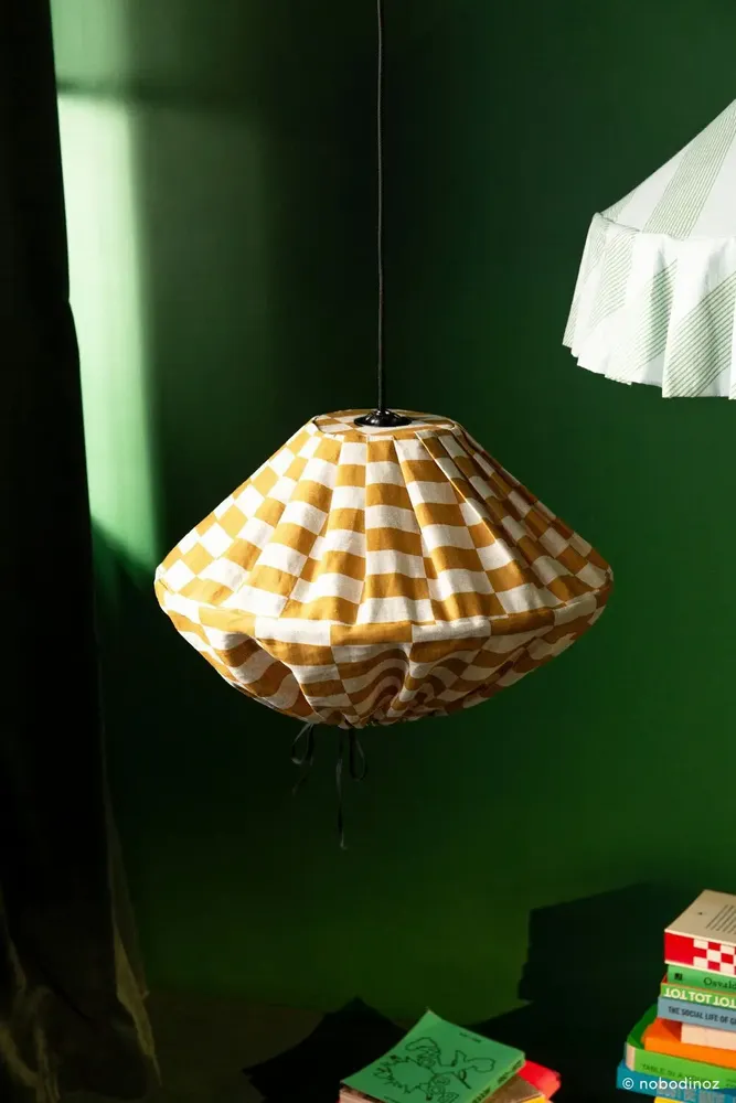 Abat-jours - Abat-jour pour suspension en lin français diam. 50cm Yumi - NOBODINOZ