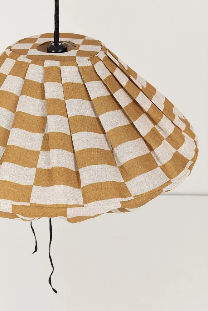 Abat-jours - Abat-jour pour suspension en lin français diam. 50cm Yumi - NOBODINOZ