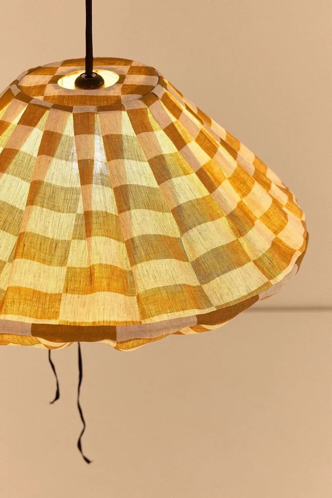 Abat-jours - Abat-jour pour suspension en lin français diam. 50cm Yumi - NOBODINOZ