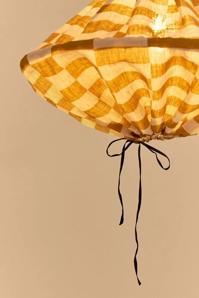 Abat-jours - Abat-jour pour suspension en lin français diam. 50cm Yumi - NOBODINOZ