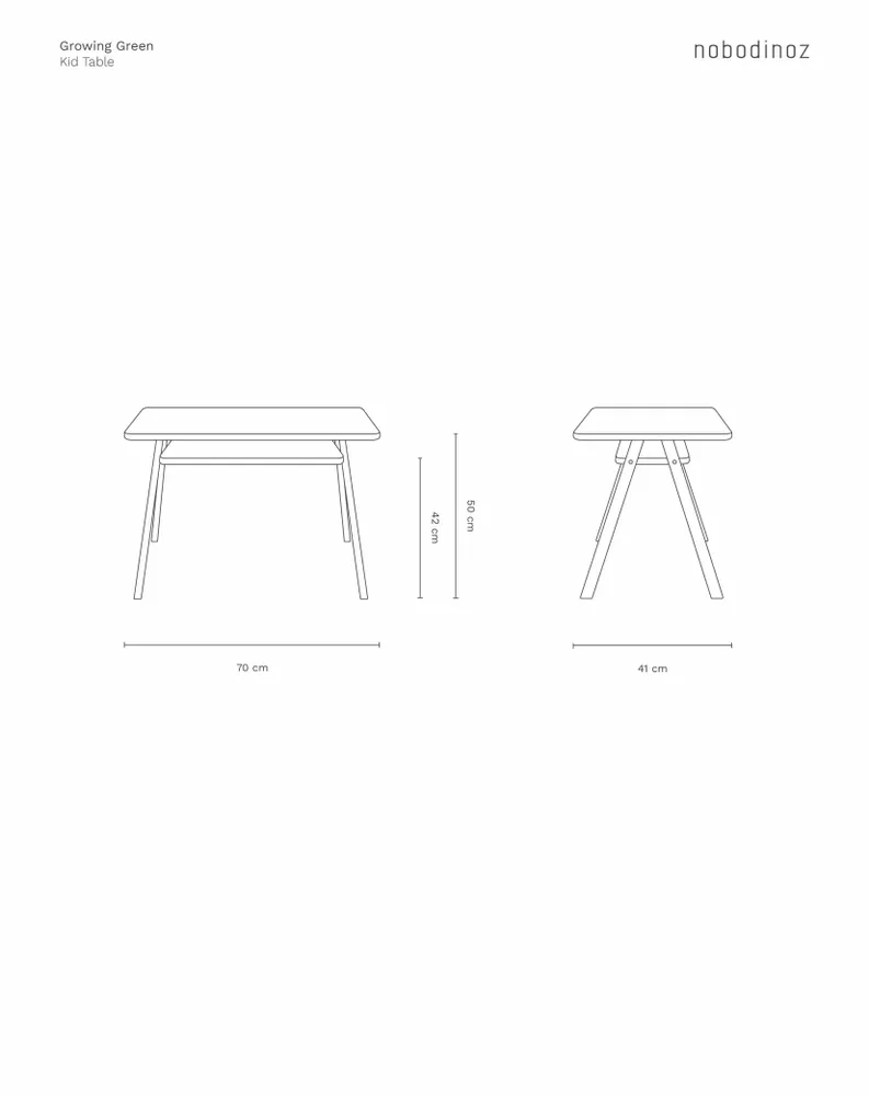 Tables et chaises pour enfant - Bureau enfant Growing Green - NOBODINOZ