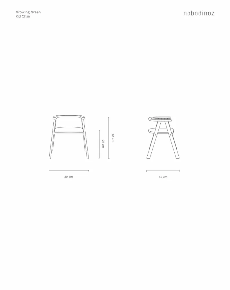 Children's tables and chairs - kid's chair Growing Green - NOBODINOZ