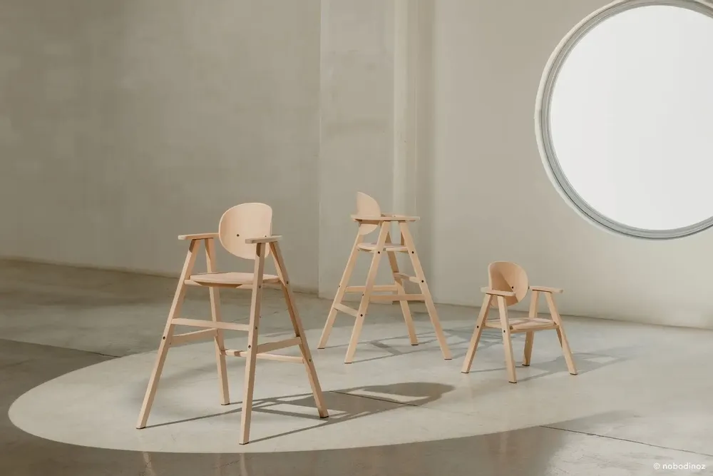 Tables et chaises pour enfant - Chaise haute évolutive 3 en 1 Growing Green - NOBODINOZ