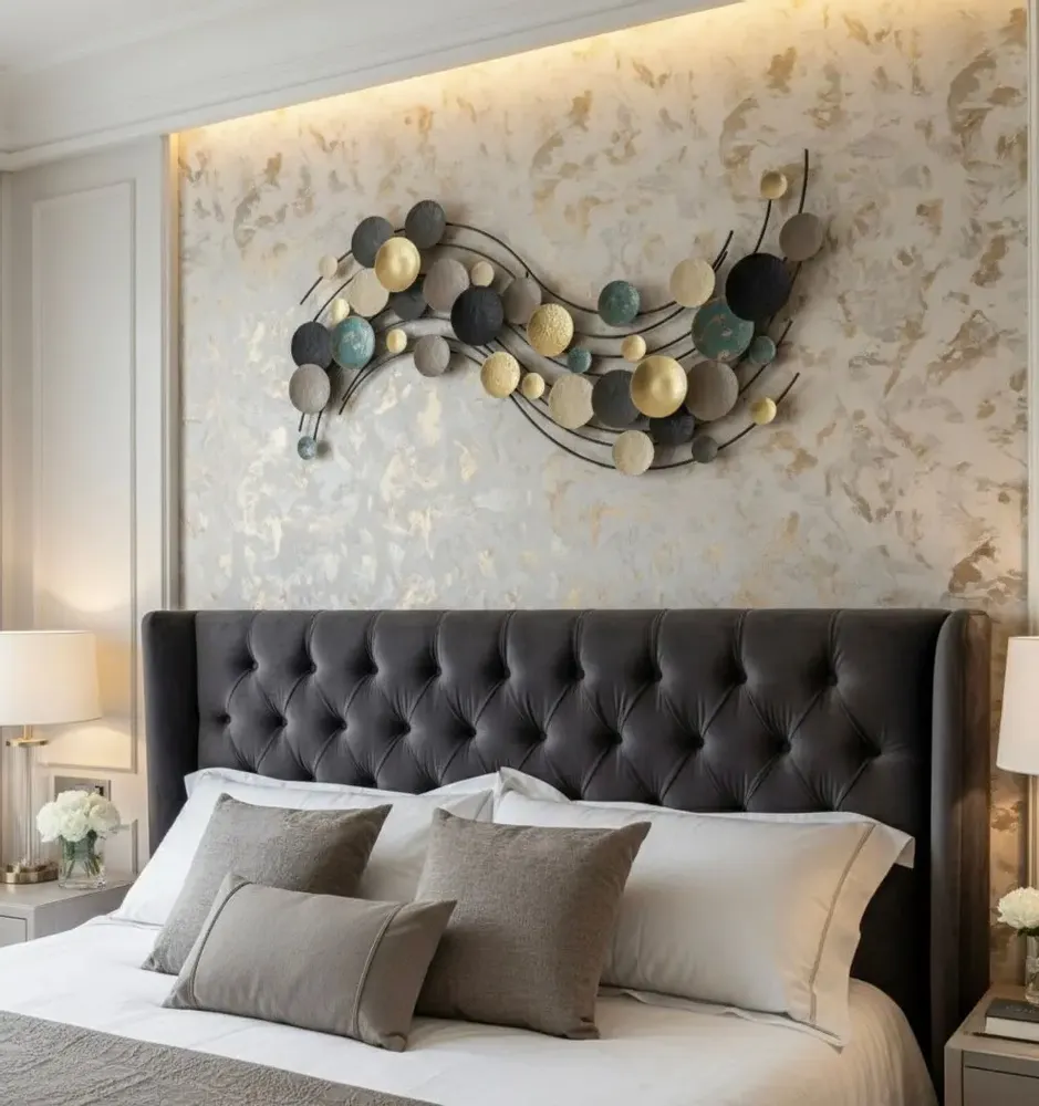 Other wall decoration - Golden Horizon: Handmade Wall Decor with Metal and Brass Details - SARMAL DESIGN