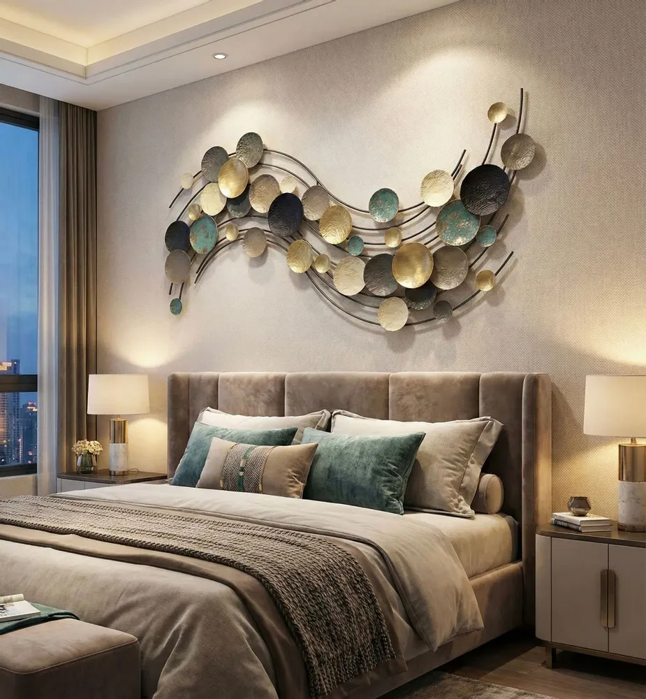 Other wall decoration - Golden Horizon: Handmade Wall Decor with Metal and Brass Details - SARMAL DESIGN