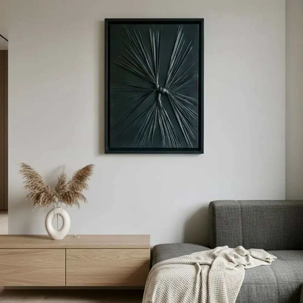 Other wall decoration - Dark Nebula: Handmade Textured Relief Painting - SARMAL DESIGN