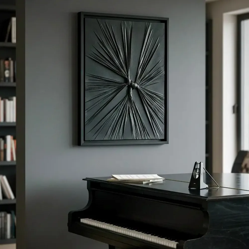 Other wall decoration - Dark Nebula: Handmade Textured Relief Painting - SARMAL DESIGN