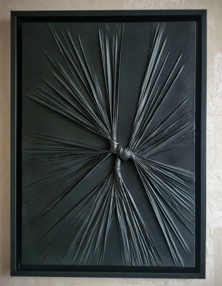 Other wall decoration - Dark Nebula: Handmade Textured Relief Painting - SARMAL DESIGN