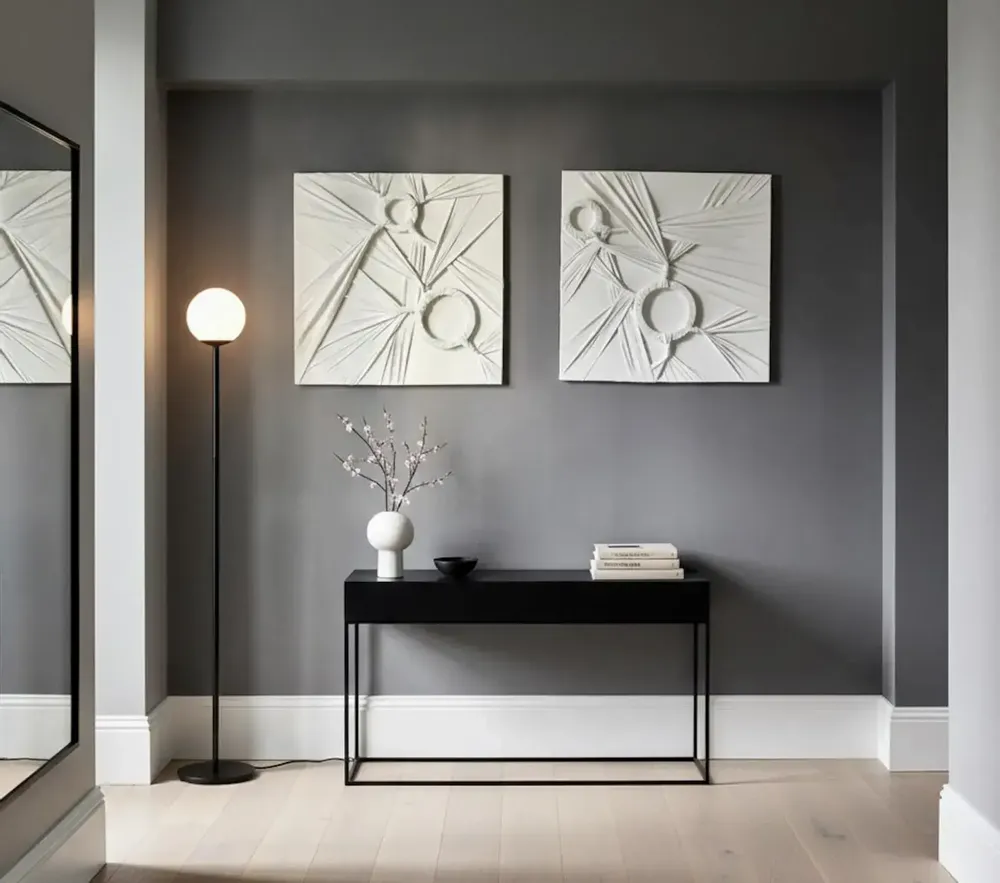 Other wall decoration - Pure Echoes: Set of 2 Handmade Textured Relief Paintings - SARMAL DESIGN