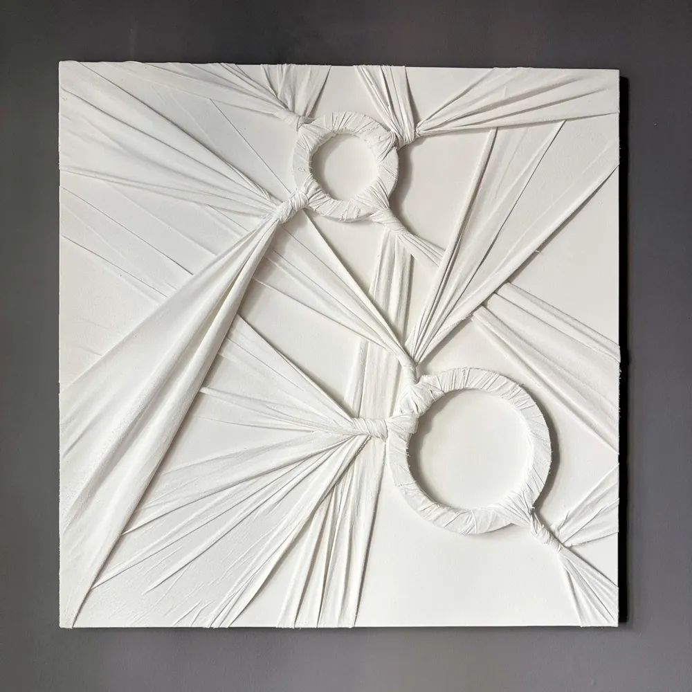 Other wall decoration - Pure Echoes: Set of 2 Handmade Textured Relief Paintings - SARMAL DESIGN