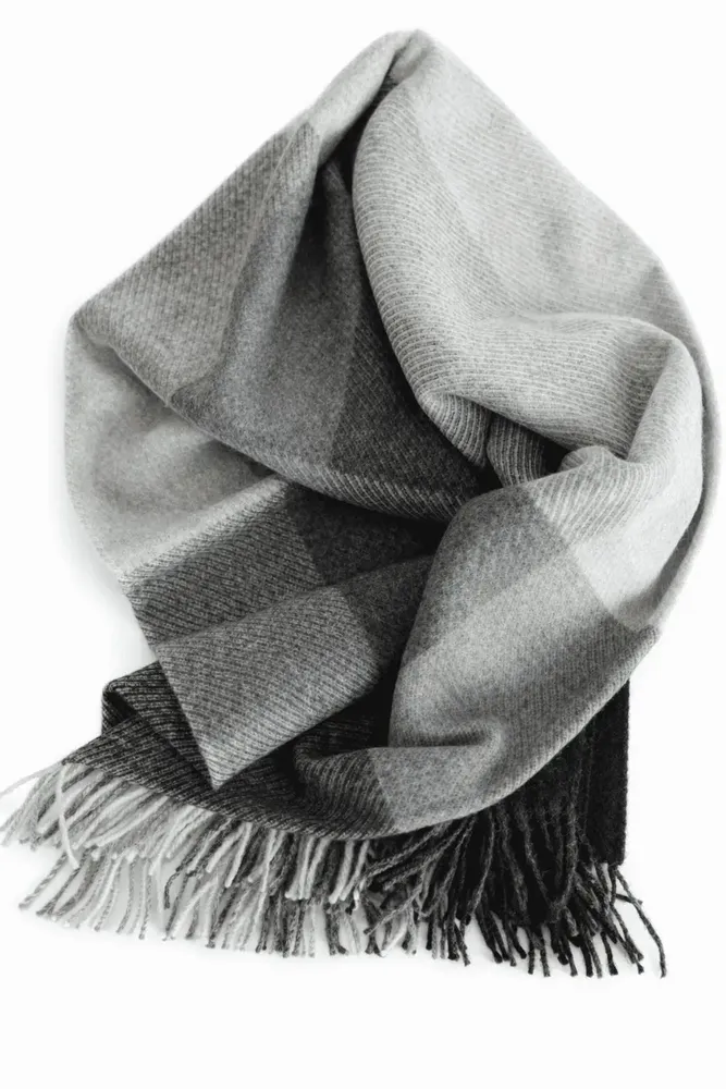 Objets design - Plaid en alpaga gris neutre - PUEBLO