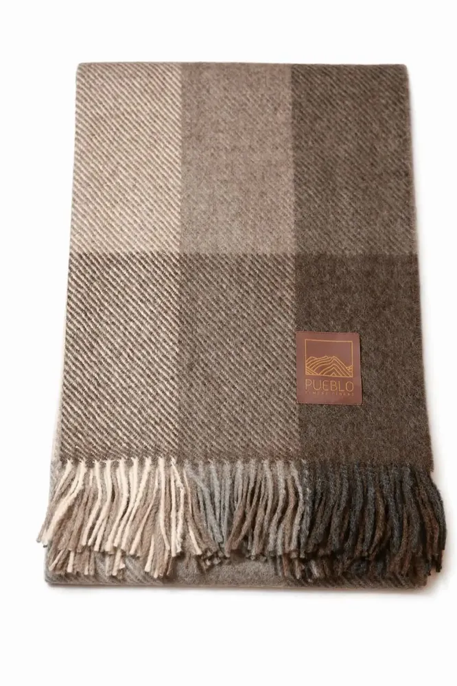 Plaids - Plaid en alpaga brun neutre - PUEBLO