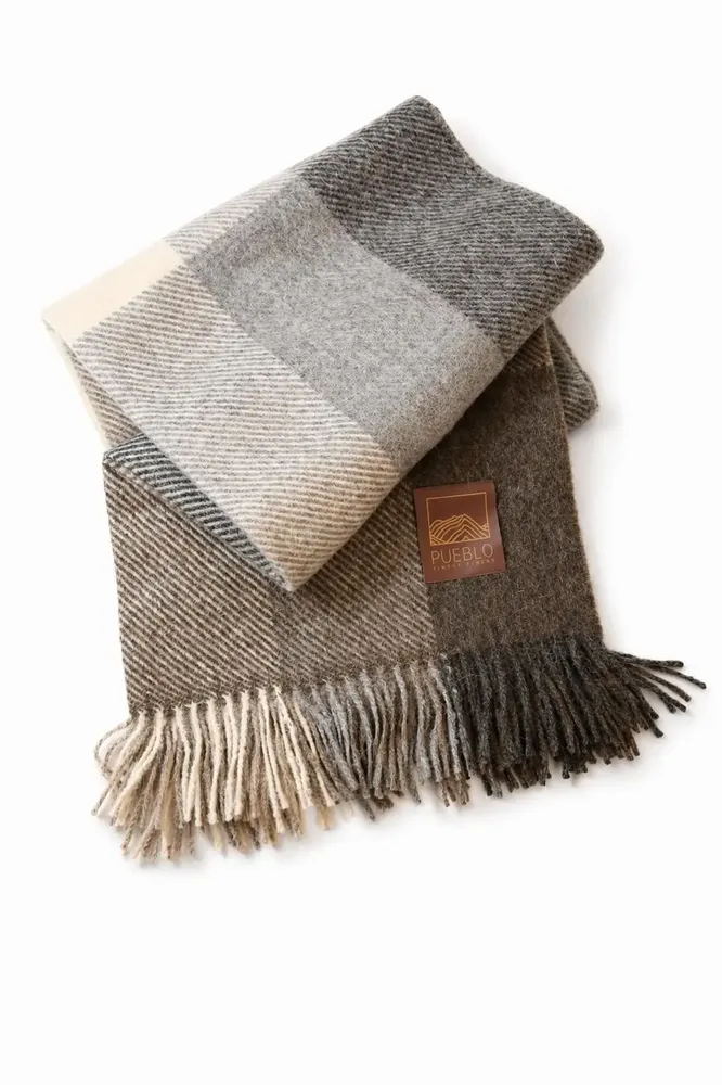 Plaids - Plaid en alpaga brun neutre - PUEBLO