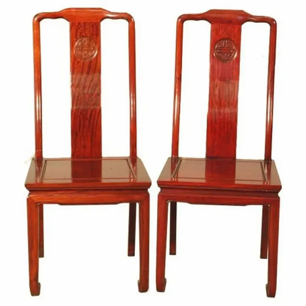 Chairs - Unique pair of old Chinese horseshoe chairs - PAGODA INTERNATIONAL