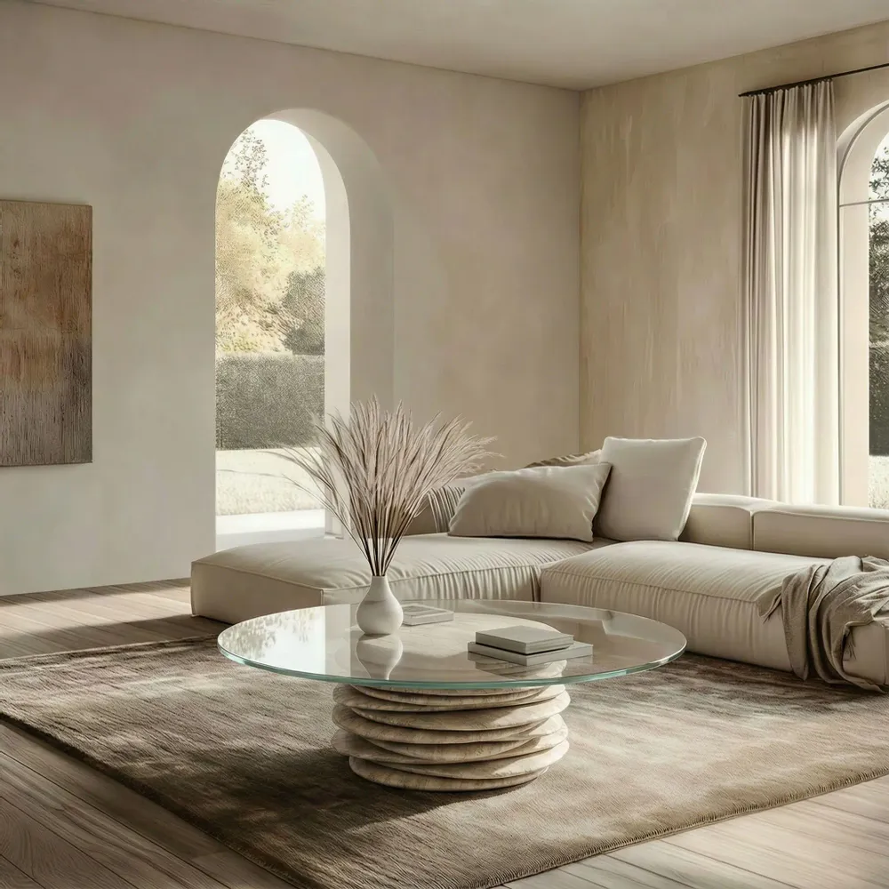 Lawn tables - Coffee tables -70X70X44 cm - Stonissime - Verre - STONE VALLEY