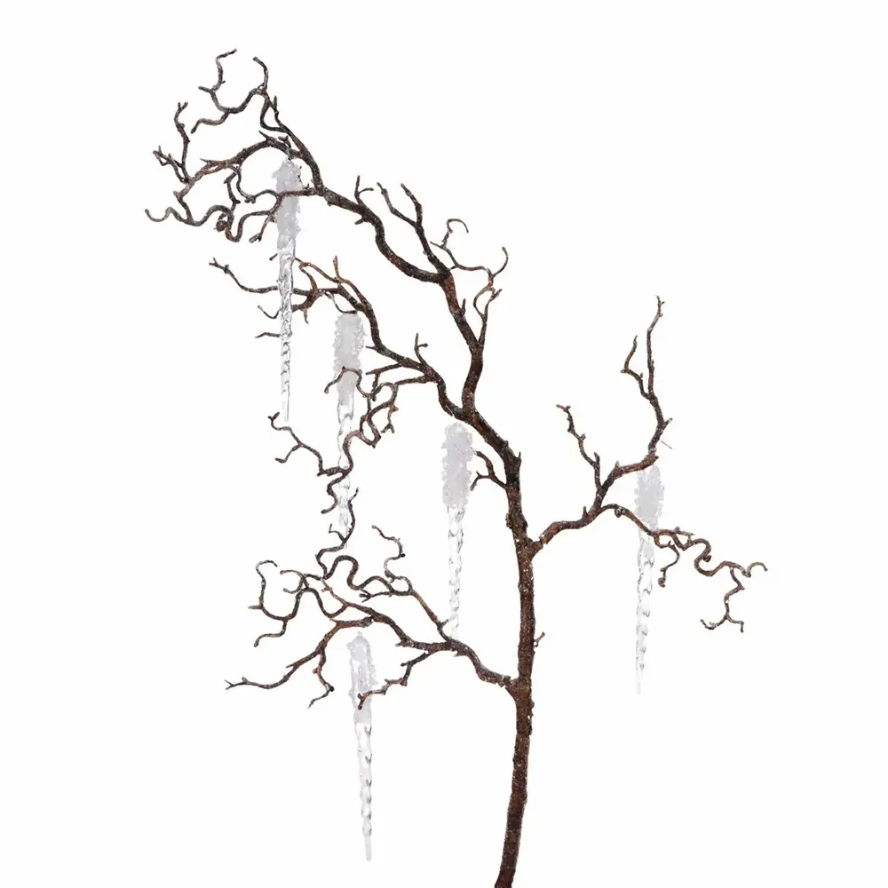 Floral decoration - FROST.ICICLES STEM CLR/BRWN/WH 106CM - GOODWILL M&G