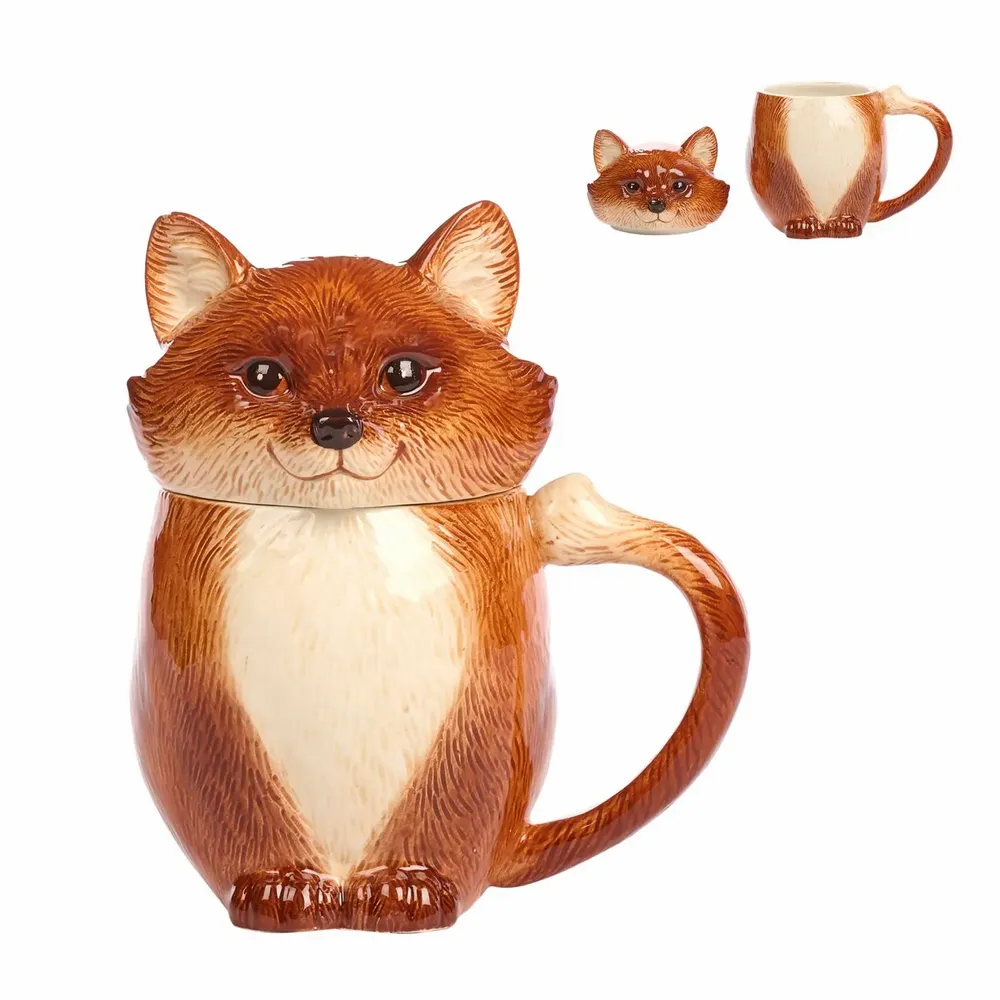 Décorations pour tables de Noël - DOL.FOX MUG TT BRWN 16CM handwash only - GOODWILL M&G