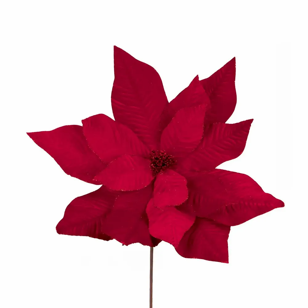 Décorations florales - FABR.GIANT POINSETTIA STEM RD D75CM L50CM - GOODWILL M&G