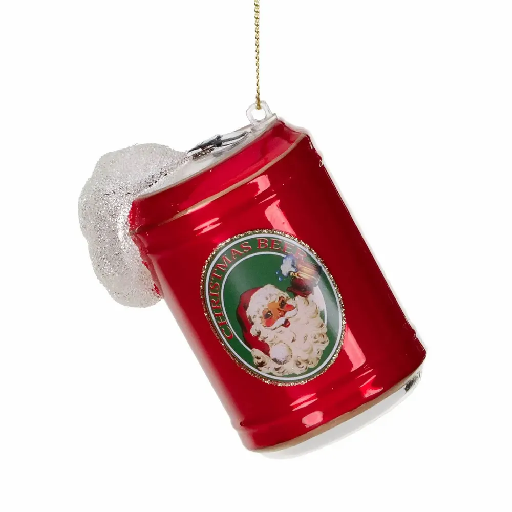 Autres décorations de Noël - GLSS SANTA BEER CAN ORN RD/GRN/WH 9,5CM - GOODWILL M&G