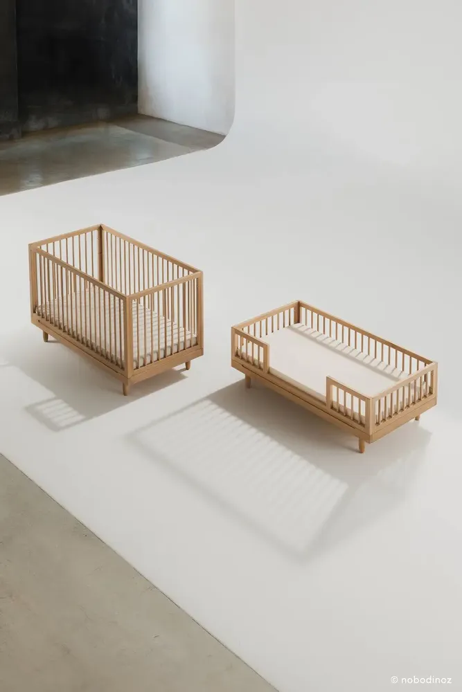 Lits - Lit bébé évolutif en chêne massif Pure - NOBODINOZ