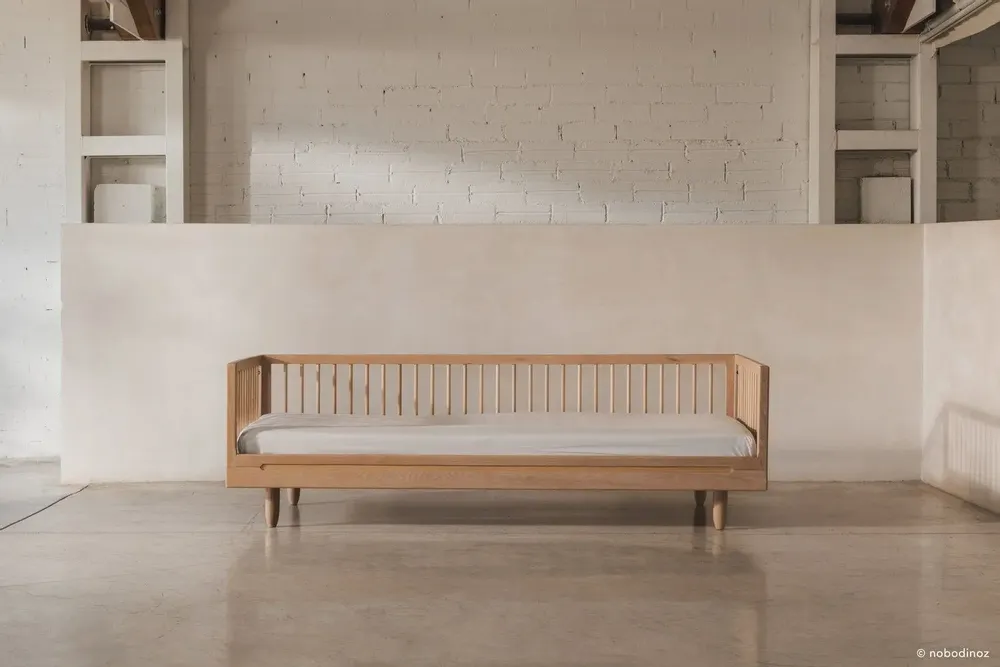 Lits - Lit individuel en chêne massif + extension sofa Pure - NOBODINOZ