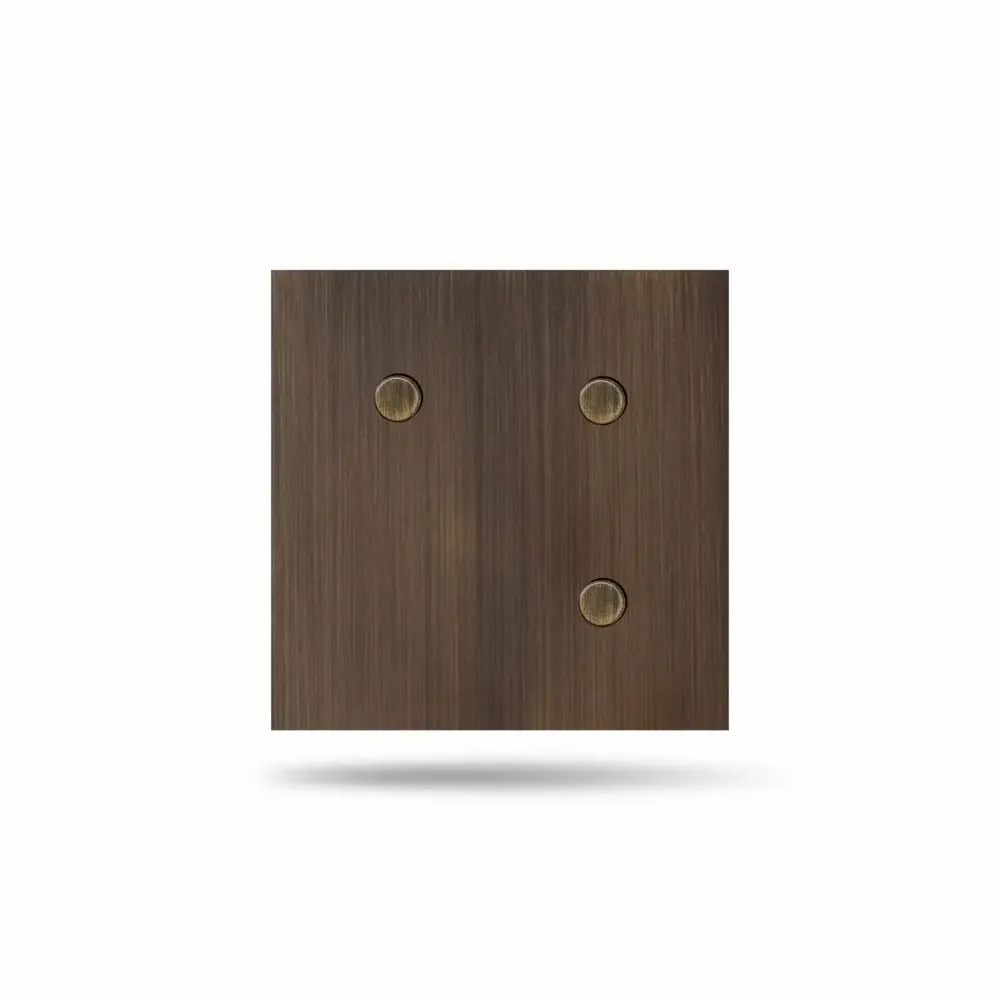 Decorative objects - Trinity bronze medal medium 3 round push buttons 80x80 - 6IXTES